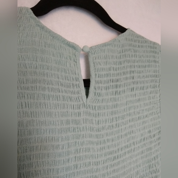 Mint Green Maxi Dress with Ruffle Cap Sleeves Sz Med - Picture 2 of 11